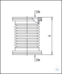 ISO-K veerlichaam DN 63 120 mm lang flexibel, type DN 63 ISO-K, A 120 mm,...