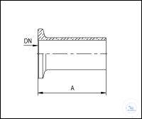 3Artikelen als: KF flens met pijp DN 16 KF borosilicaatglas 3.3, type GLF 16 DN, A 80 mm, KF...