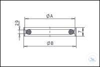 3Panašios prekės Centering Ring for Glass-Metal-Flange Connection with Viton O-Ring, Stainless...