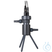 D 3Sen, Flow-through vessel for up to three pH, ORP, D.O. or conductivity sensor