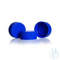 DURAN® GLS 80® Screw Cap, wide mouth, linerless, with lip seal, PP, blue Permits opening and...