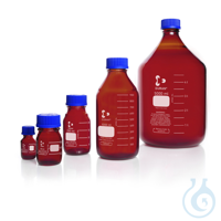 DURAN® GL 45 labofles, bruin, met schroefdop en uitgietring (PP), 1000 ml