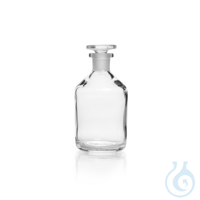 Stopfles met smalle hals, NS 14/15, helder, met stop, kalk-soda-glas, 100 ml