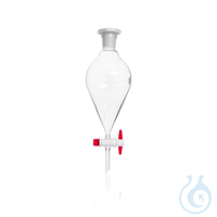 Ampoules à décanter DURAN®, forme conique avec robinet RIN et dispositif de sécurité, avec...