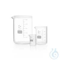 DURAN® Beaker, heavy-wall, filtering beaker, 2000 mL Beakers are cylindrical vessels with a...