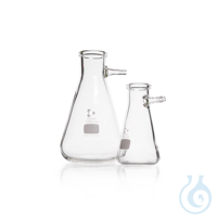 Fiole pour filtration DURAN®, forme Erlenmeyer, avec olive scellée en verre, pour emploi sous...