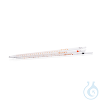 Pipettes graduées en verre sodocalcique (AR®), certificat de conformité, graduations ambrées,...