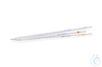 Pipettes graduées en verre sodocalcique (AR®), certificat de conformité, graduations bleues, type...