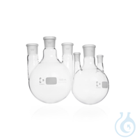 DURAN® Triple-Neck Round Bottom Flask, standard ground joint, parallel side neck DURAN®...