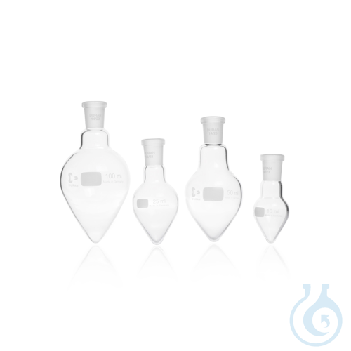 DURAN&reg; Pear Shape Flask, with standard grou...