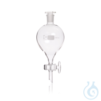Ampoule à décanter DURAN®, version lourde, forme boule, avec robinet et bouchon, NS 24/29, 500 ml