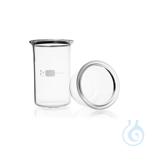 DURAN&reg; Flat Flange Beaker, flange with groove