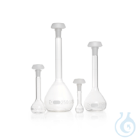 DURAN® Volumetric Flask, Class B, white print, with ergonomic polyethylene stopp DURAN®...