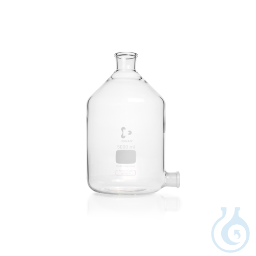 DURAN&reg; Stutzenflasche, Bodentubus mit NS-Seitenarm, ungeschliffener Hals,...