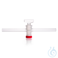 DURAN® Einweghahn, mit DURAN® Rillenküken, Bohrung 8 mm, NS 24 DURAN® Einweghähne komplett mit...