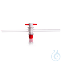 DURAN® Einweghahn, mit PTFE-Küken, komplett DURAN® Einweghahn, mit PTFE-Küken, Bohrung 2,5 mm, NS...