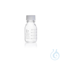 DURAN® Premium GL 45 Flasche, klar, mit Premium-Schraubverschluss und Ausgießrin