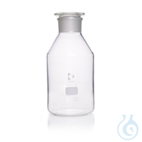 DURAN® Reagent Bottle, wide neck, clear, neck with standard ground joint...