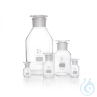 4Articles like: DURAN® Reagent Bottle, wide neck, clear, neck with standard ground joint...