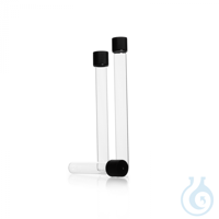 Cultuurbuisjes, disposable, kalk-soda-glas, 12 x 100 mm, GL 14, schroefdop (PP) met rubber dichting