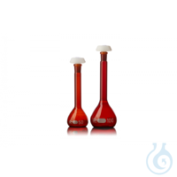 DURAN® Volumetric Flask, amber, with UKAS certificate, with polyethylene stopper DURAN®...