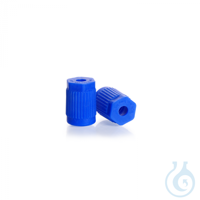 Schraubverschluss aus PP mit Bohrung, GL 14, blau, für Schlauchanschluss (Modulares...