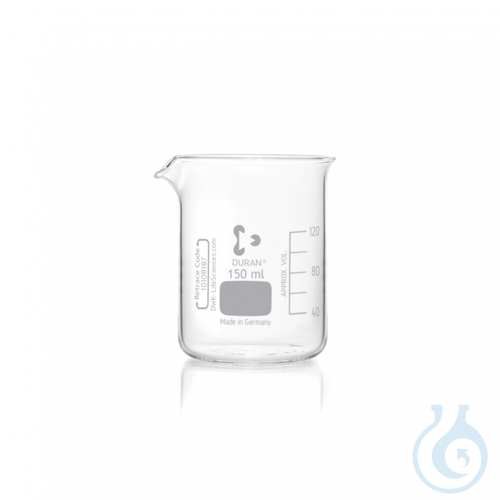 DURAN® Becher, niedrige Form, mit Ausguss