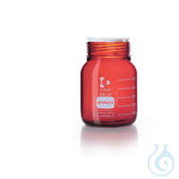 DURAN&reg;, &aacute;mbar, Frasco para laboratorio, protect+ provistos de recubrimiento...