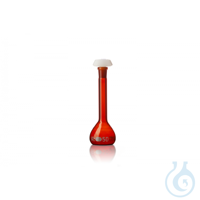 DURAN® Volumetric Flask, amber, with UKAS certificate, with polyethylene stopper DURAN®...