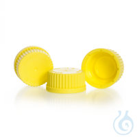 Schroefdop GL 45, PP, geel, voor DURAN® laboflessen, met conusdichting