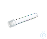 TUBE, 4,5 ML, PS, 12,4/75 MM, ROUND BOTTOM,, TWO-POSITION VENT STOPPER,...
