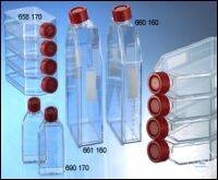 CELL CULTURE FLASK, 250 ML, 75 CM², PS,, RED STANDARD SCREW CAP, CLEAR,, CELLSTAR® TC, STERILE, 5...