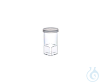 ANALYSER CUP, PS, FLAT BOTTOM, CLEAR,, WITH CAP, SUITABLE FOR COULTER, 250...