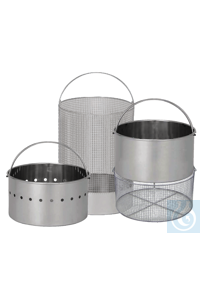 Stainless steel basket HG 50/80 Basket HG 50/80, inner dimension Ø/H 338 x 220 mm, outside...