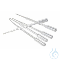 Pasteurpipetten 3 ml grad. PE, VE 500 St. Aus transparentem PE. Unsteril. Graduiert.