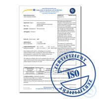 ISO-Kalibrierzertifikat für Luftkeimsammler PCE-AS1 Zertifikat, z.B. zum Einhalten Ihrer DIN ISO...