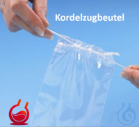 2Artikel ähnlich wie: Kordelzugbeutel 400x600 mm 0,05 mm, weißer Doppelkordel, VE 100 St....