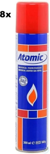 Atomic Gas 300ml Feuerzeuggas Universal Gas x8 Atomic Gas 300ml Feuerzeuggas Universal Gas x8