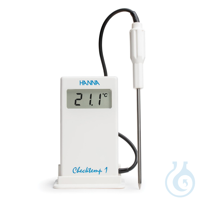 Checktemp 1 C - Pocket-Thermometer mit Batterie (Einstichfühler mit 1 m Kabel) HI...