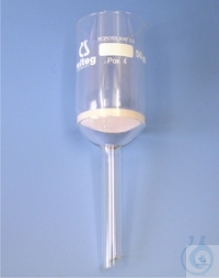 AKTION! SOLANGE VORRAT! AB LAGER! 
 
Glasfilternutschen, Ø 45 mm, Vol. 75 ml Typ 11 D, Porosität...