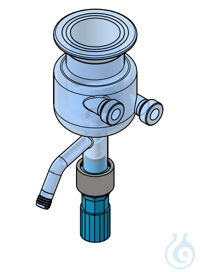 Dubbelwandige reactor 100ml met DN60 flens en bodemaftap Dubbelwandige reactor met vlakke flens...