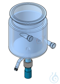 Dubbelwandige reactor 10.000ml met DN150 flens en bodemaftap Dubbelwandige reactor met vlakke...