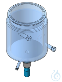 Dubbelwandige reactor 20.000ml met DN200 flens en bodemaftap Dubbelwandige reactor met vlakke...