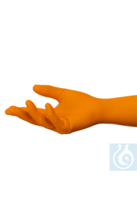 Shieldskin nitriel handschoenen maat XS/6 poedervrij 260 mm oranje (10 X 90ST) 
	Oranje:...