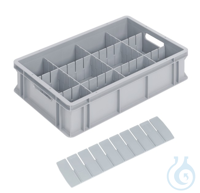 Trenneinsatz 300 PP, 258x100mm, steckbare Einsätze für die individuelle Behälterunterteilung, in...