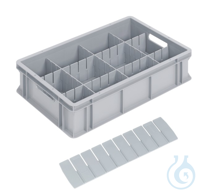 Trenneinsatz 400 PP, 358x100 mm, steckbare Einsätze für individuelle Behälterunterteilung, in...