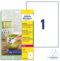 Folienetiketten A4, wetterfest, weiß, 210 x 297 mm, VE= 20 Stück, 60700085 Material:...