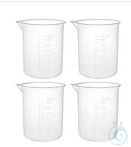Messbecher, 150 ml, PP, Kunststoff, Transparent, VE= 4 Stück, 60800261 Messbecher, 150 ml, PP,...
