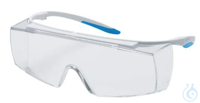 Schutzbrille, Uvex 9169 Super F OTG CR, Autoklavierbar, weiß, blau, UV400, 60800364 Schutzbrille,...