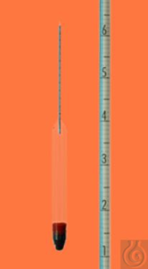 Alkoholometer, Klasse II, 0-10:0,1%vol., Genauigkeit +/- 1 Skalenteilungswert, 380mm lang,...